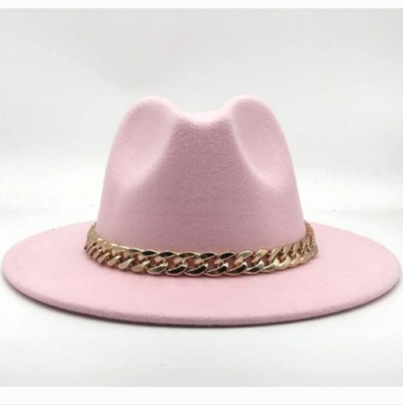 Upcycled Hand Crafted On a Odiva Pink Fedora Hat Size One Size NWT main image 9